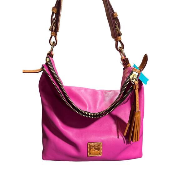 Dooney & Bourke McKenzie Bubblegum Pink Large Hobo Bag Purse Handbag - Picture 2 of 12